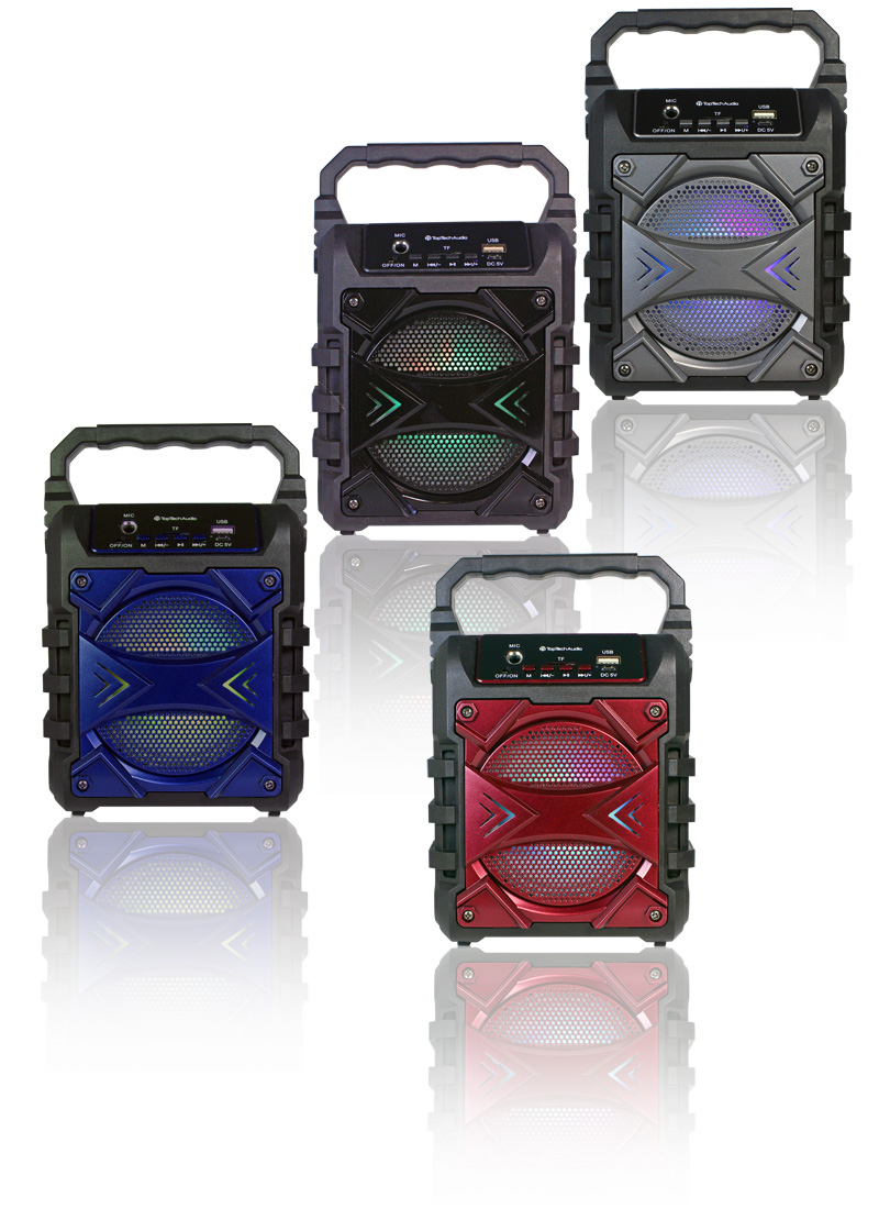 Fully Amplified Portable 1000 Watts Peak Power 6.5” Speaker with LED Light 
